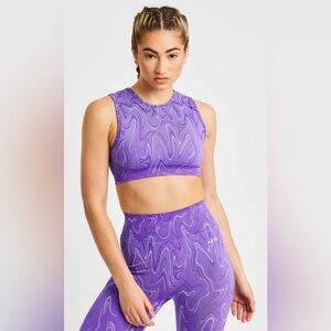 AYBL Velocity Seamless Swirl Crop Vest Purple - XXL